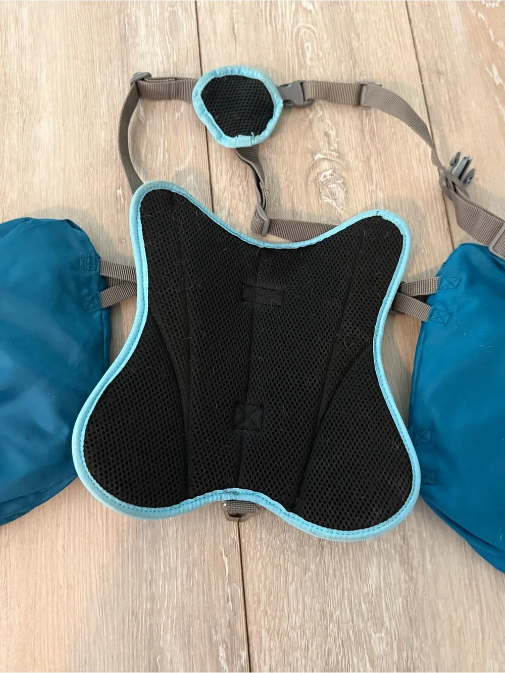 Kurgo Teal Dog Saddle Backpack Harness - medium dog